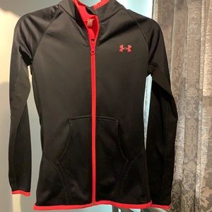 Black and hot pink Under armour zip up